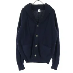 TAKEO KIKUCHI タケオキクチ 長袖 ショールカラー ニットカーディガン 3 ネイビー メンズ 古着