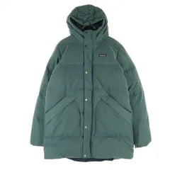 patagonia パタゴニア ワンポイントロゴ 長袖 ダウンドリフトパーカー ダウンジャケット 16-18 グリーン系 68600 キッズ 古着