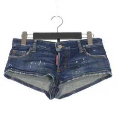 ディースクエアード DSQUARED2 23AW ダメージ加工 ベリーショート デニムパンツ  ジーンズ 38 インディゴ S72MU0474 国内正規のサムネイル