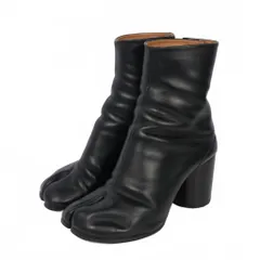 メゾンマルジェラ Maison Margiela 足袋 タビ レザー ショートブーツ ヒール 36 黒 ブラック