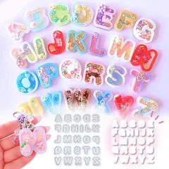 ミルティクラフト 【専用フィルム付】 レジン モールド アルファベット シャカシャカ シリコンモールド 0