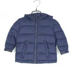ポロラルフローレン キッズ フード固定 ダウンジャケット ネイビー 24M (HU42611)