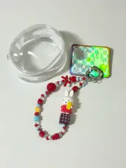 新品 ミッフィー ビーズ ストラップ キーホルダー + クリアポーチ セット