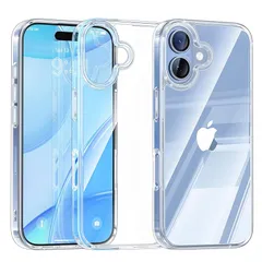 Maledan iphone17 ケース クリア 黄変防止 米軍MIL規格 超薄型 軽量 耐衝撃 指紋防止 傷防止 全面保護 滑り止め ストラップホール付き マグセーフ ワイヤレス充電対応 極々透明感 キラキラ PC背面 高耐久性 いphone 17 ケー 1