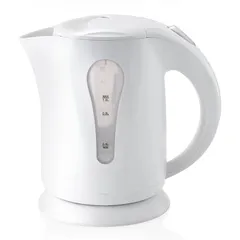 【FaFe】ケトル おしゃれ 電気ケトル NEW 1L 3分で沸騰 ワンプッシュオープン 自動電源OFF 空焚き防止機能 シンプルデザイン 大きな水位窓 パイロットランプ コード巻き込み電源ベース (ホワイト) 0