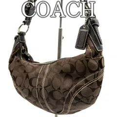 コーチ COACH ショルダーバッグ キャンバス シグネチャー ブラウン ワンショルダー ホーボー 三日月 クレセント シルエット レザー クラシック ヴィンテージ Y2K