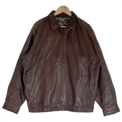 90's Polo by Ralph Lauren ポロバイラルフローレン Genuine Leather Jacket ラムレザー ジャケット ブラウン Size XL