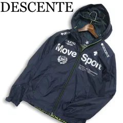 DESCENTE デサント 通年 Move Sport★ フーディー ジャケット パーカー ウインドブレーカー Sz.M メンズ 紺 トレーニング