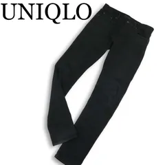 UNIQLO ユニクロ 秋冬 ヒートテック★ ストレッチ 裏起毛 デニム スキニー パンツ ジーンズ Sz.30 メンズ 黒