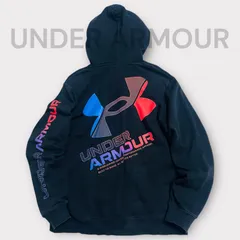 UNDER ARMOUR　アンダーアーマー　プルオーバー　パーカー　裏起毛　グラデーションロゴ　ブラック　L