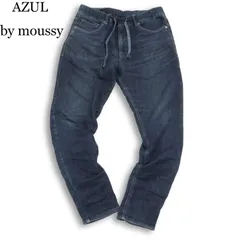 AZUL by moussy アズール マウジー USED加工★ ストレッチ スウェット ドビー デニム ジョガー パンツ ジーンズ Sz.S メンズ