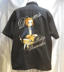 二次元COSPA/けいおん!!/刺繍ワークシャツ/田井中律/ブラック/Lサイズ(日本サイズ)