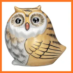 【新品】 九谷焼 ふくろう 置物 開運 厄除け 高さ9.6cm 3.2号 金彩 K9-1690 0