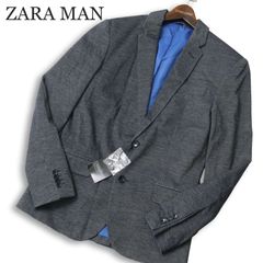 ZARA MAN ザラマン ツイード調 テーラードジャケット グレー 46 秋冬 
