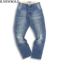 R.NEWBOLD ポールスミス USED加工★ シンチバック ストレッチ デニム スリム テーパード パンツ ジーンズ Sz.M メンズのサムネイル