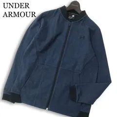 UNDER ARMOUR アンダーアーマー 通年★ ロゴ ジャケット ブルゾン Sz.XL メンズ ネイビー 大きいサイズ ゴルフ