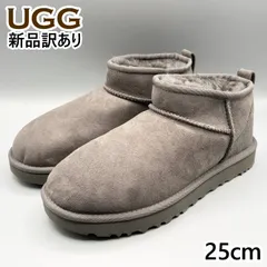 【新品】UGG ムートンブーツ グレー USA8/JP25cm クラシックウルトラミニ レディース/女性用 1116109 アグ (UG29)