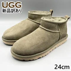 【新品】UGG ムートンブーツ バーントオリーブ USA7/JP24ｃｍ クラシックウルトラミニ レディース/女性用 1116109 アグ (UG30)