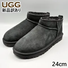 【新品】UGG ムートンブーツ ブラック USA7/JP24ｃｍ クラシックウルトラミニ レディース/女性用 1116109 アグ (UG51)
