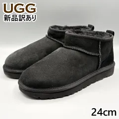 【新品】UGG ムートンブーツ ブラック USA7/JP24ｃｍ クラシックウルトラミニ レディース/女性用 1116109 アグ (UG52)