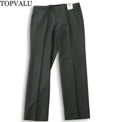 【新品 未使用】 TOPVALU トップバリュ イオン 通年★ テーパード スラックス パンツ Sz.94 メンズ グレー 大きいサイズのサムネイル