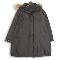 LAUTREAMONT ロートレアモン 秋冬 フード＆リアル ファー着脱可★ ダウン フーデッド コート Sz.38 レディース 灰