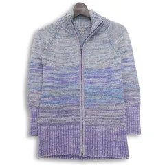 Eddie Bauer エディーバウアー 秋冬 ニット★ グラデーション ジップ ブルゾン カーディガン 羽織り Sz.PXS レディースのサムネイル