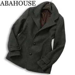 ABAHOUSE アバハウス 秋冬★ メルトン ウール ジャケット コート Sz.2 メンズ 灰 グレー