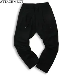 ATTACHMENT アタッチメント AP01-268 春夏★ イージー ストレッチ テーパード パンツ Sz.1 メンズ 黒