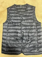 ユニクロ 軽量 ダウン ベスト ネイビー M
