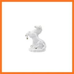 【新品】 白馬 置物 玄関 縁起物 馬 午年 手のひらサイズ 2026年干支 うま 十二支置物 運気アップ 風水グッズ 金運 招財 財運 開運 商売繁盛 家内安全 飛躍成長 新年 開店祝い 正月飾り 贈り物 インテリア (白+金) 1