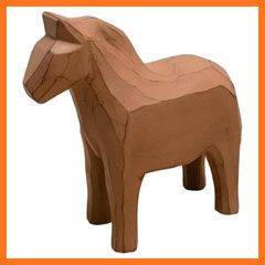 【新品】 【木彫り風×幸せを呼ぶインテリア】 貯金箱 マネーバンク 木彫り オブジェ ウマ アニマル インテリア ブラウン 北欧 ナチュラル ギフト 幸運 ダーラナホース 0