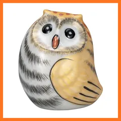 【新品】 九谷焼 ふくろう 置物 開運 厄除け 高さ7.5cm 2.5号 金彩 K9-1677 0