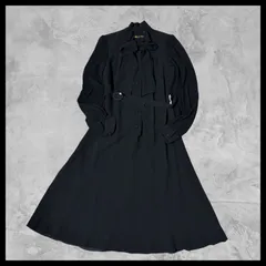 ブラックフォーマル ロングワンピース ボウタイ 日本製 Jim Sibon ウエストベルト