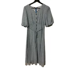 C434 Rirandture（リランドチュール） ワンピース 大人カジュアル フェミニン レディース 水色 パーティーシーン サイズ2