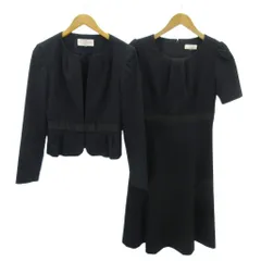 クロエ CHLOE 美品 フォーマル ワンピーススーツ セットアップ ジャケット ひざ丈 7AR 黒 ブラック 0119 ■MNK4