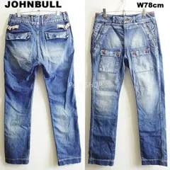 JOHNBULL　ジョンブル　エプロンギミック 2WAY ブッシュパンツ　W78cm / レディース L 相当　スリムデニム　希少　AP580　日本製　インディゴ　レディース