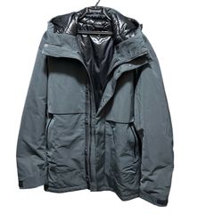 未使用ユニクロ +J ハイブリッドダウンオーバーサイズパーカ L ダーク