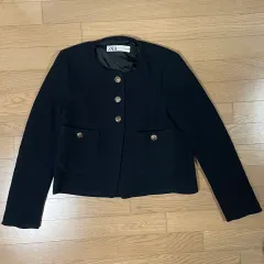 S / ザラ レディース ネイビー ゴールド ボタン ジャケット