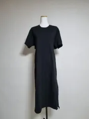 ブラック 半袖 ロング ONE PIECE