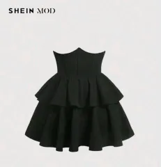 SHEIN ハイウエスト 2段 フリル スカート