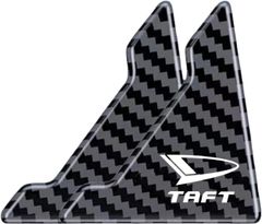 ダイハツ タフト 専用 ドアコーナー プロテクター コーナーガード ステッカー 車ドア保護 車傷保護 汚れ 防止 カーボンファイバー素材 2点セット