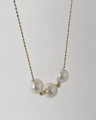 K18YG アコヤ真珠 ネックレス