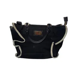  サマンサタバサ（Samantha Thavasa）SAMANTHAVEGA（サマンサベガ）」ハンドバッグ ブラック キャンバス  【ZK63】