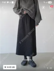 スクエア キルティング ロング丈ダウンジャケットスカート(新品)少量 セール