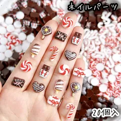 20個入 バレンタイン チョコレート キャンディ アイス ハート ネイルパーツ レジン DIY
