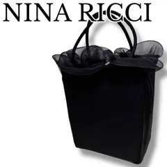 NINA RICCI ニナリッチ ハンドバッグ ミニバッグ フリル チュール オーガンジー ブラック 黒 レディース Fサイズ フリーサイズ パーティー フォーマル サブバッグ 小さめ 軽量 上品 エレガント 鞄 カバン 001434H