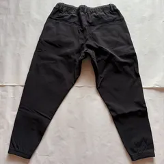 CAMBIO ツイル ジョガーパンツ メンズ S ブラック 裾リブ ハイウエスト 裏フリース ストレッチ バルーンシルエット イージーパンツ 新品