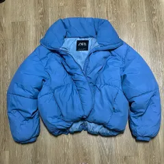 ZARA ショート ブルー ダウン s