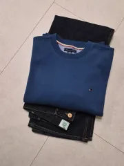 トミーヒルフィガー ソフトネイビー 裏起毛パーカー